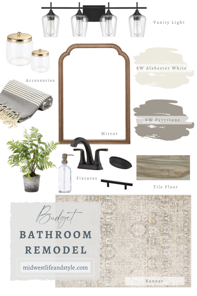 Budget Bathroom Remodel Design Board - Midwest Life and Style Blog