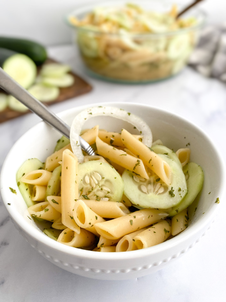 Cucumber Pasta Salad - Midwest Life and Style Blog