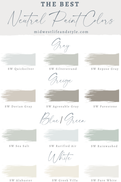 The Best Neutral Paint Colors - Midwest Life and Style Blog