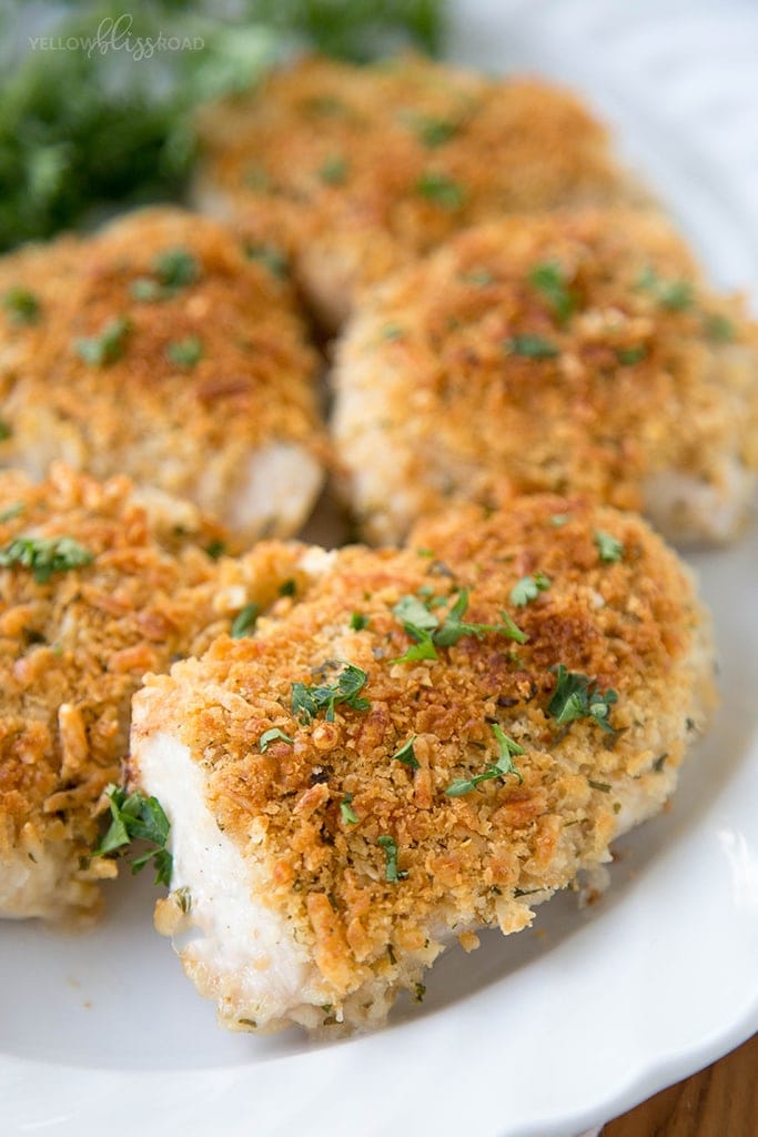 15 Quick and Easy Back To School Meals - Baked Ranch Parmesan Crusted Chicken