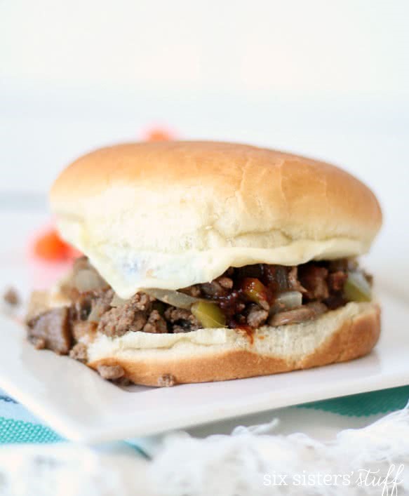 15 Quick and Easy Back To School Meals - Philly Cheesesteak Sloppy Joes