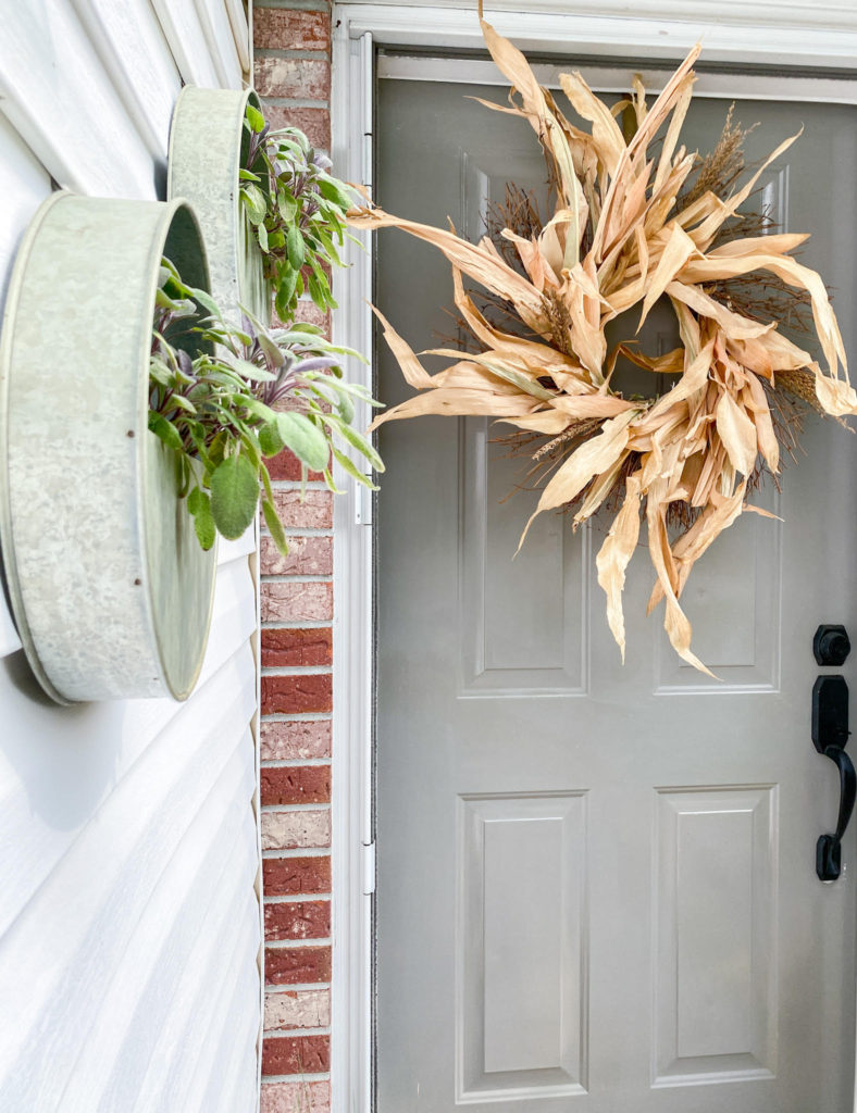 Wall Planters and Corn Husk Wreath