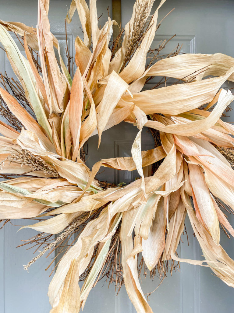 Close -Up Corn Husk Wreath - Midwest Life and Style Blog