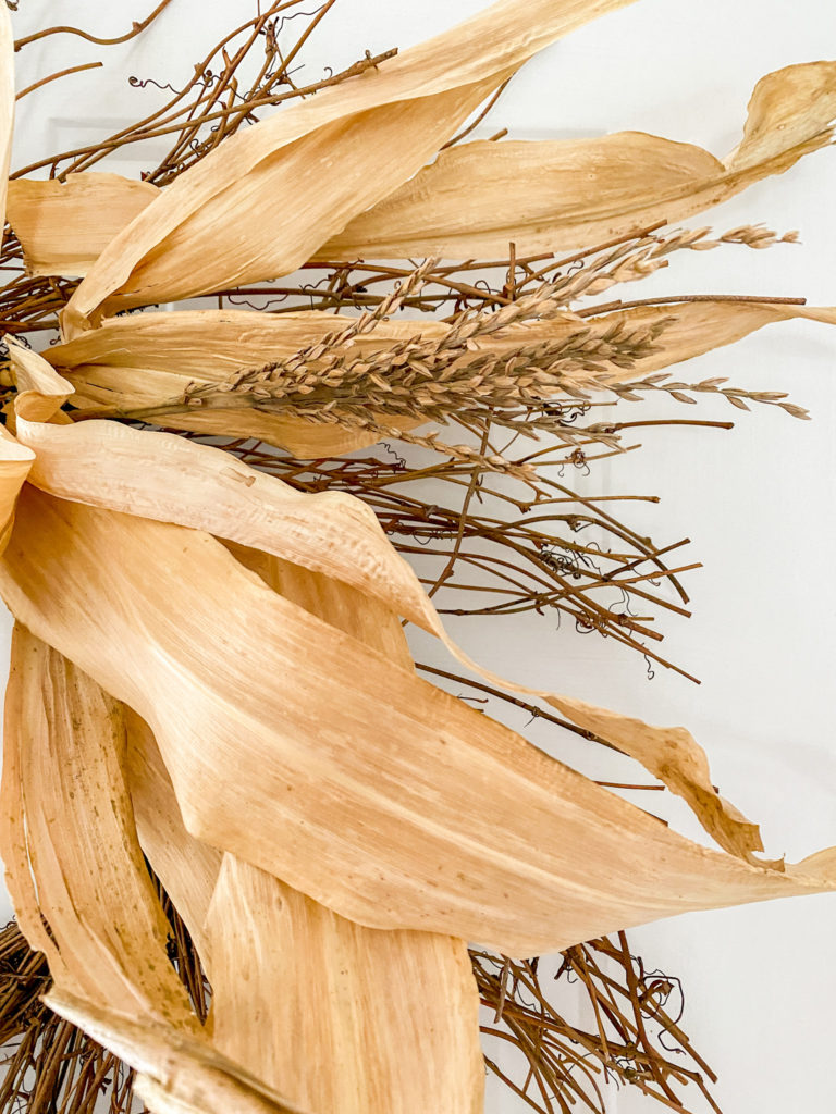 Close-Up  of Corn Husk Wreath