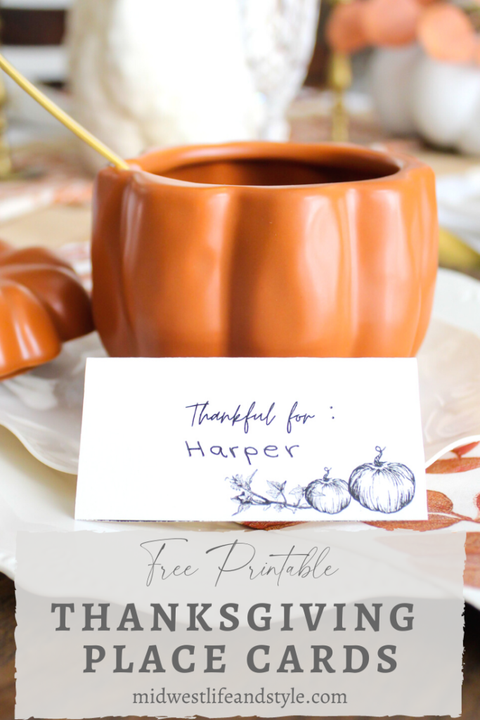 Thanksgiving Place Card Printable - Midwest Life and Style Blog