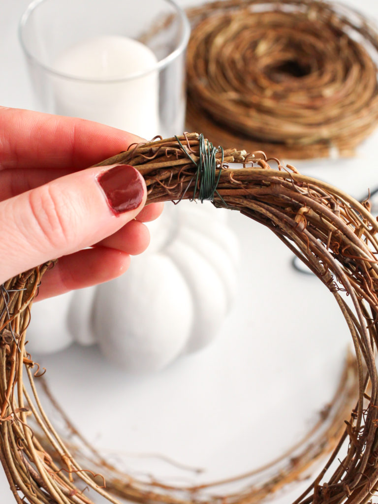 Simple Thanksgiving Candle Holder Centerpiece