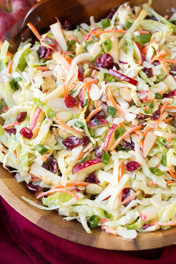 Apple Cranberryand Almond Coleslaw from Cooking Classy - Easy Thanksgiving Side Dishes