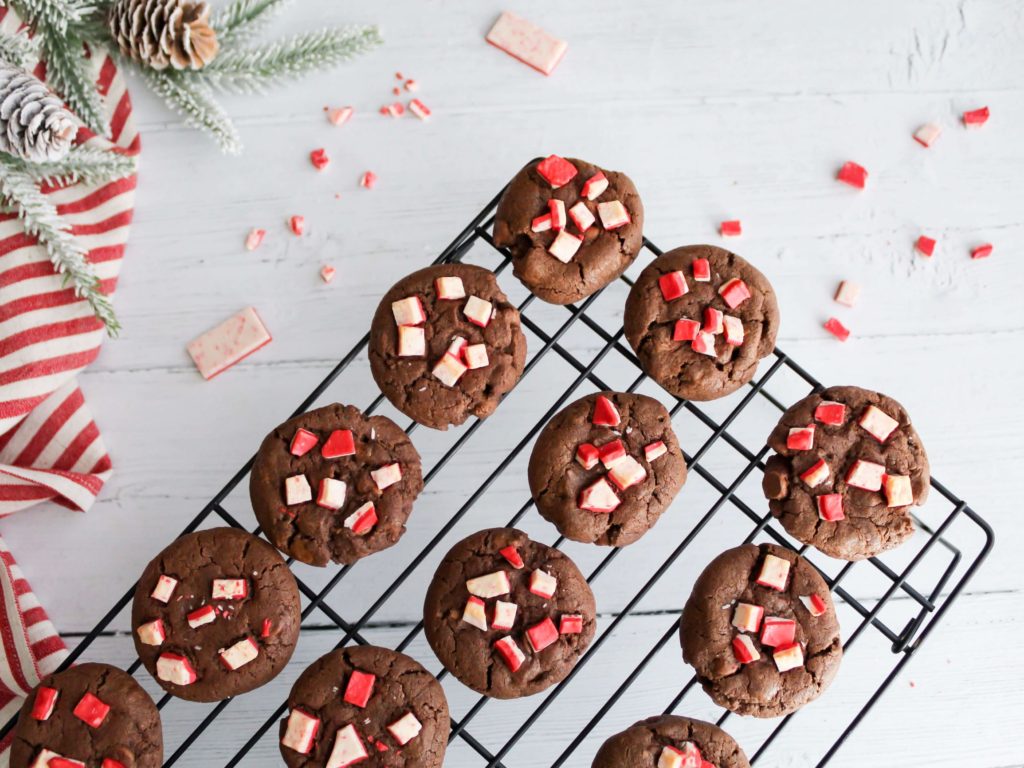 Double Chocolate Chip Peppermint Cookies - Midwest Life and Style Blog