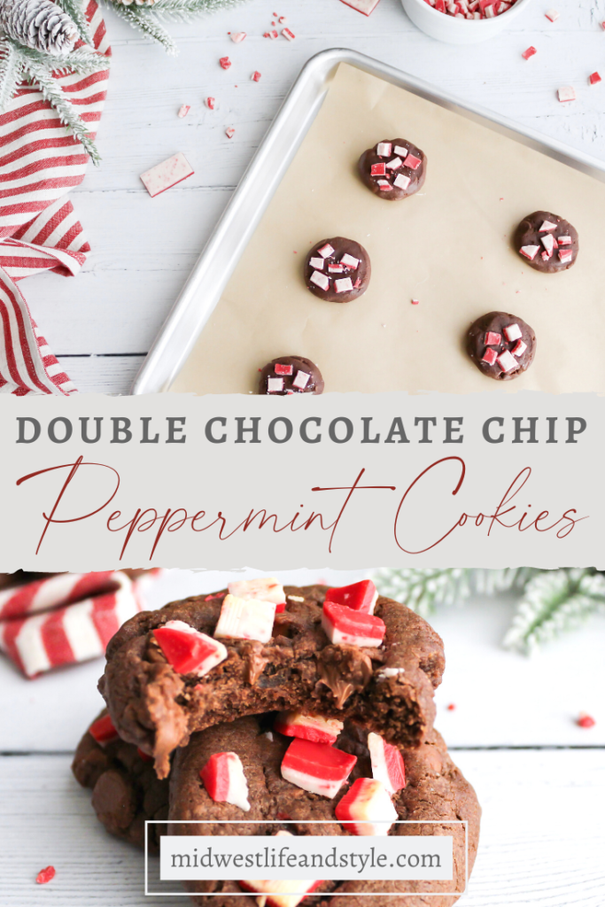 Double Chocolate Chip Peppermint Cookies - Midwest Life and Style Blog