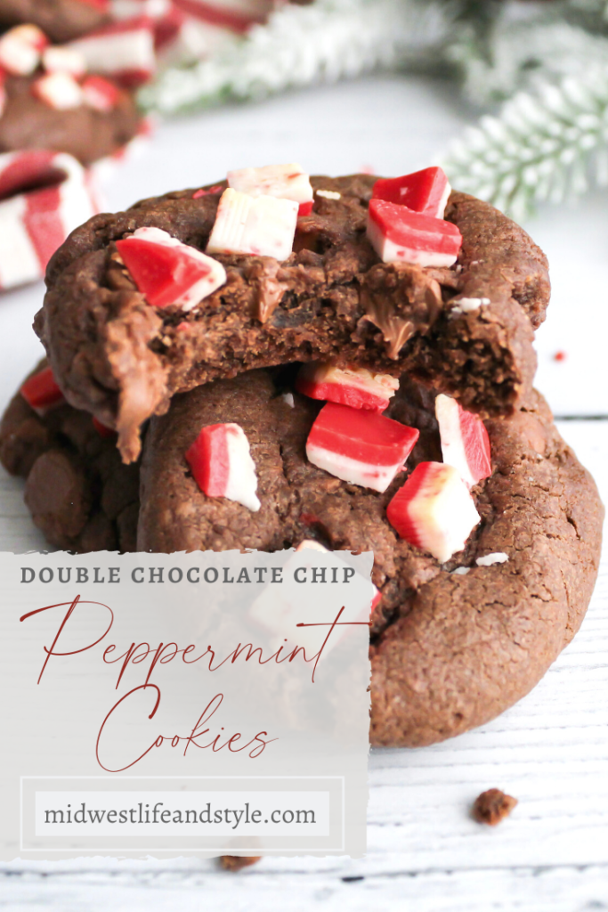 Double Chocolate Chip Peppermint Cookies - Midwest Life and Style Blog