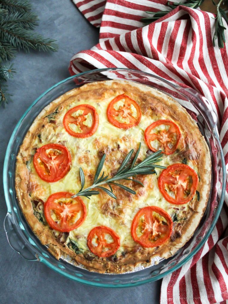 Easy Christmas Quiche - Midwest Life and Style Blog 