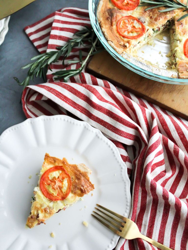 Easy Christmas Quiche - Midwest Life and Style Blog 