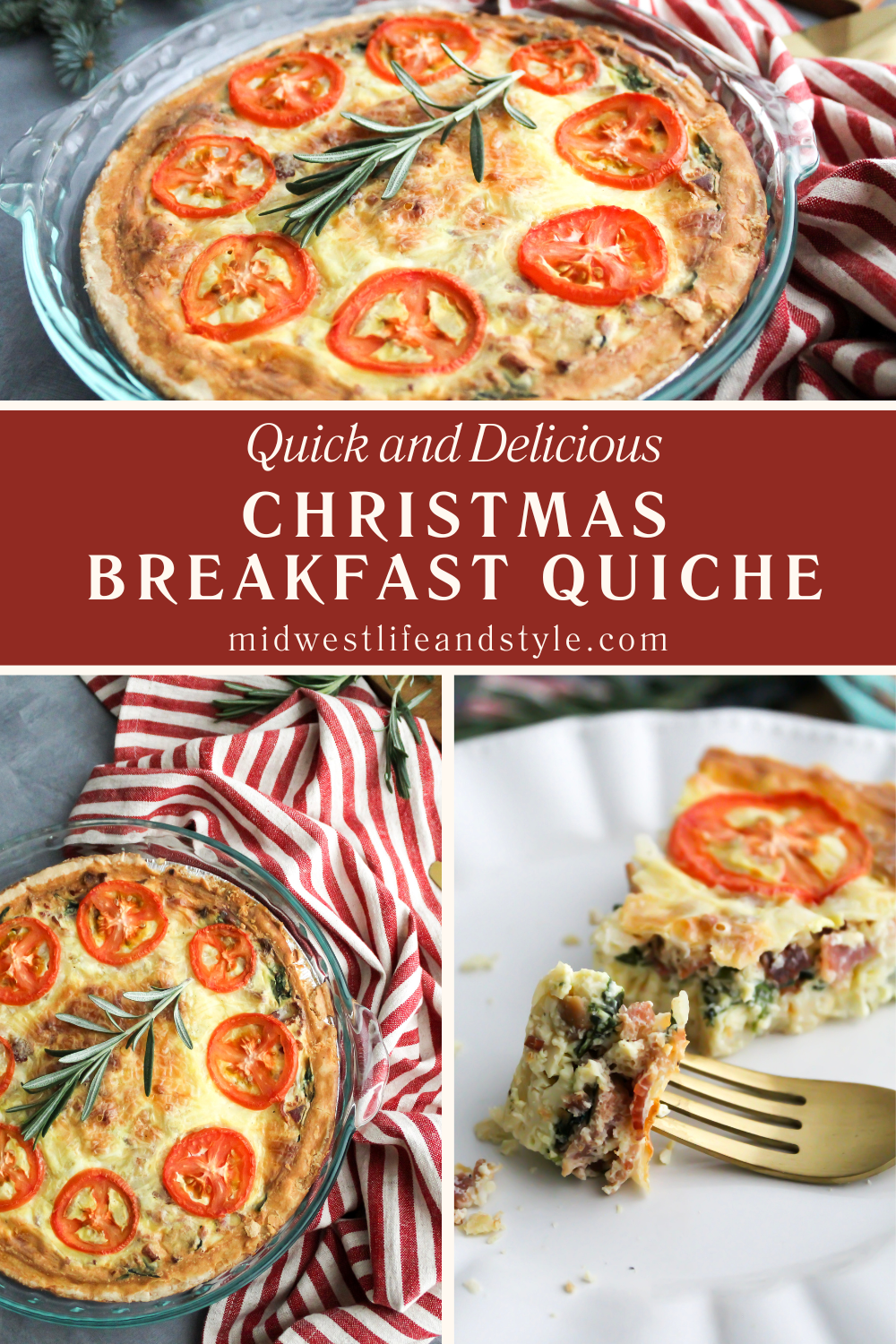 Quick and delicious Christmas breakfast quiche