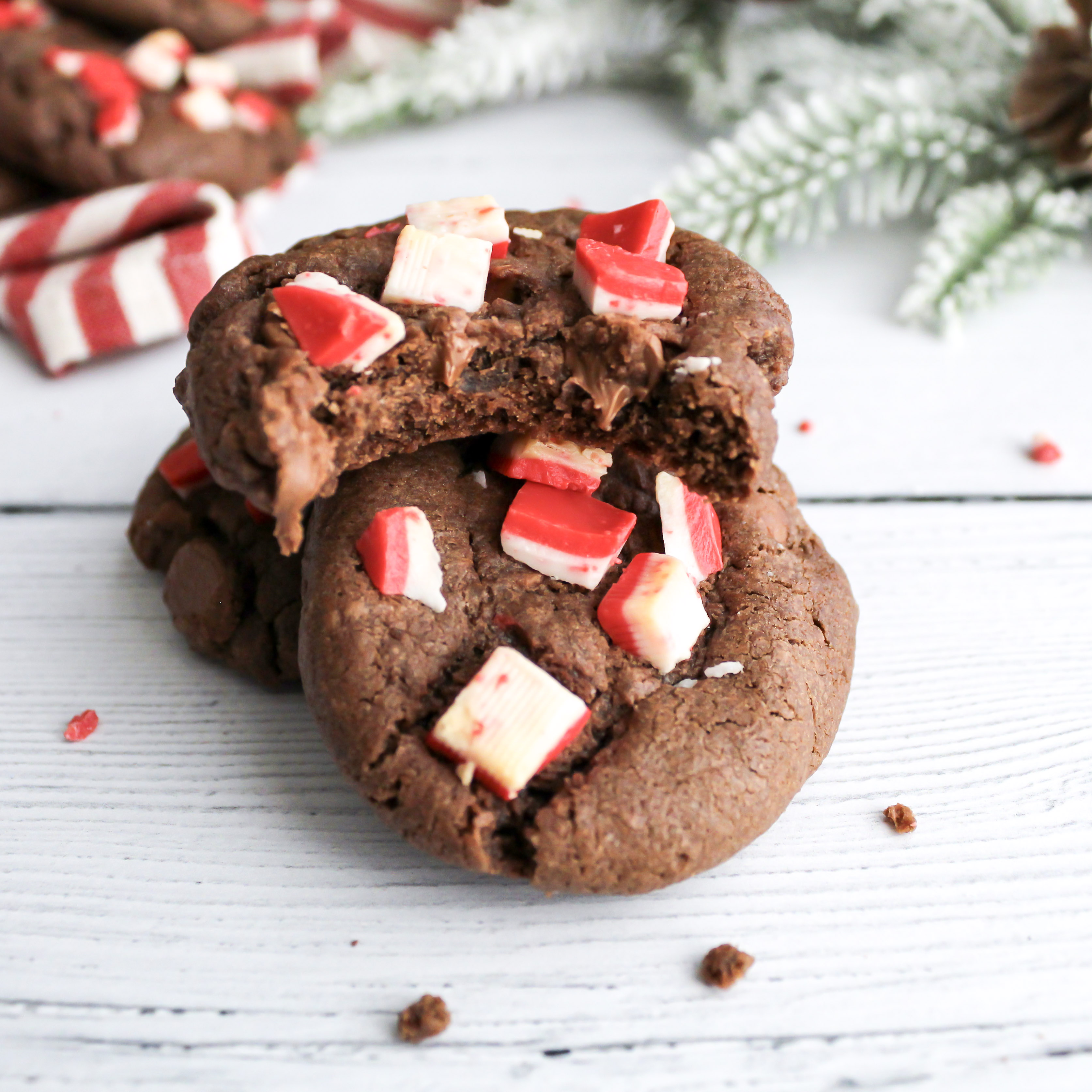 Double Chocolate Chip Peppermint Cookies