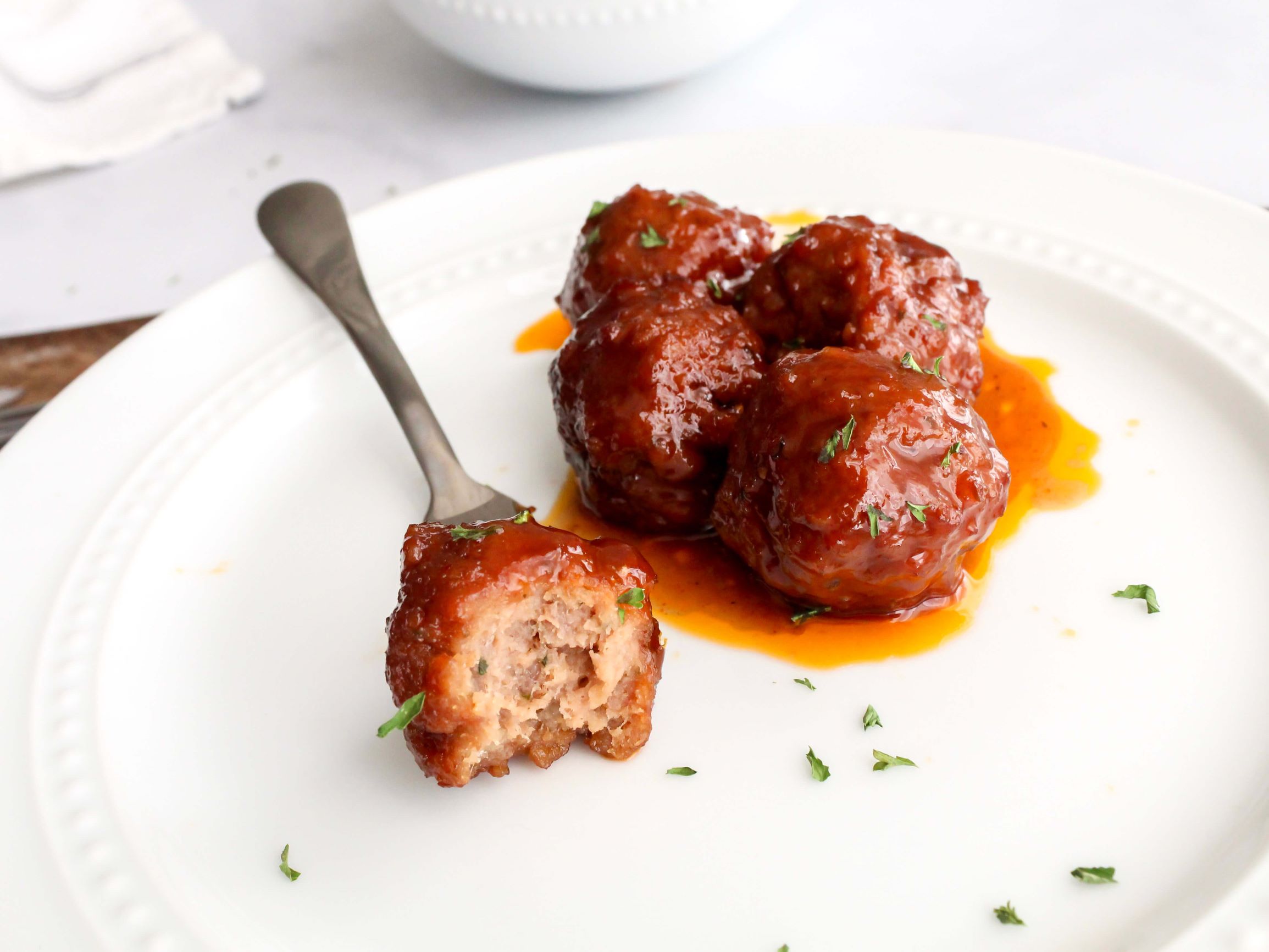 BBQ and Grape Jelly Crockpot Meatballs - Game Night Snacks