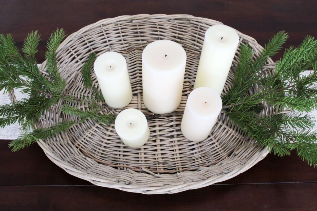 DIY Centerpiece with Greenery and Pinecones - Midwest Life and Style Blog