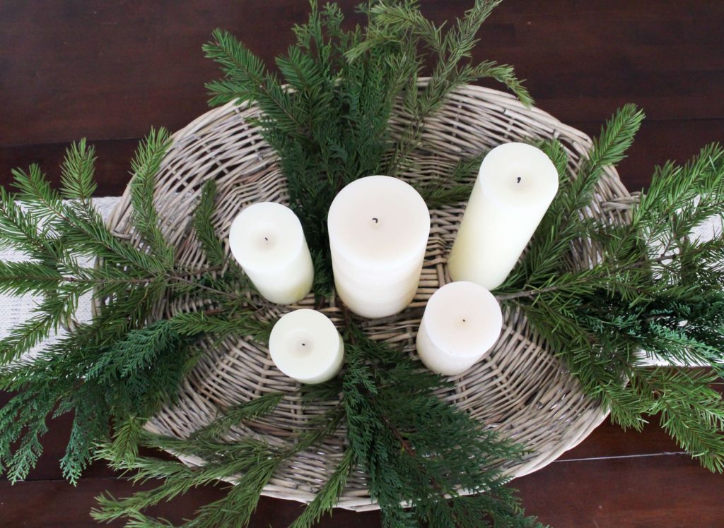 DIY Centerpiece with Greenery and Pinecones - Midwest Life and Style Blog