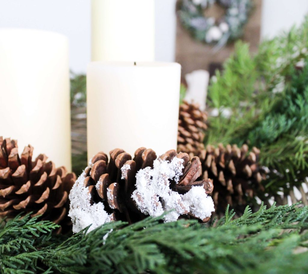 DIY Centerpiece with Greenery and Pinecones - Midwest Life and Style Blog