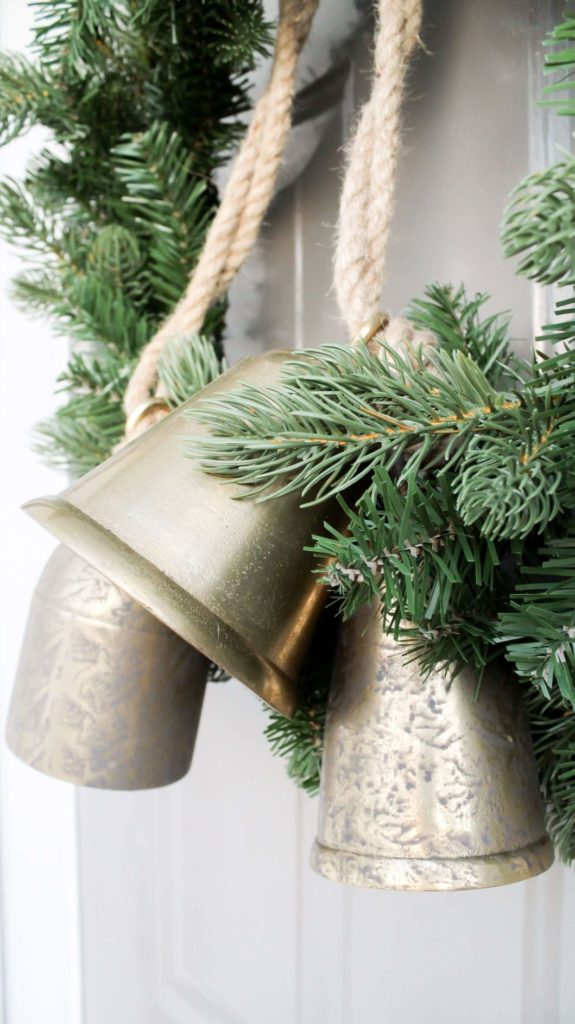 Gold Bells on Wreath - Midwest Life and Style Blog