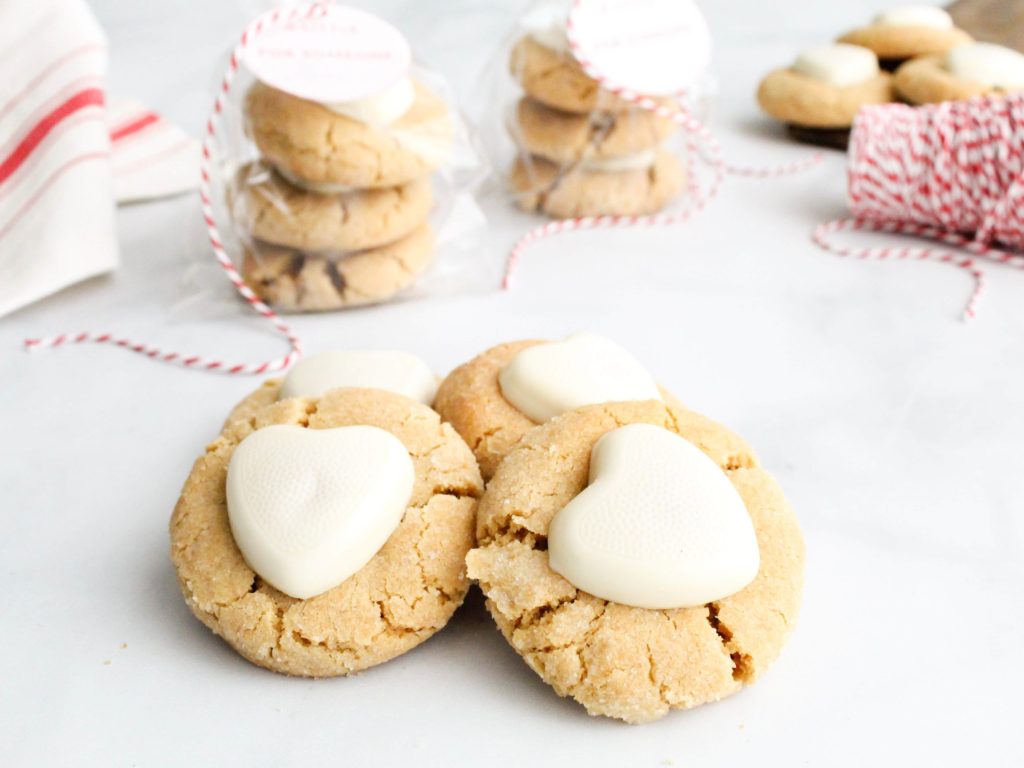 Irresistibly Soft Peanut Butter Valentine's Day Cookies with Reese's Peanut Butter Chocolate Heart - Midwest Life and Style Blog