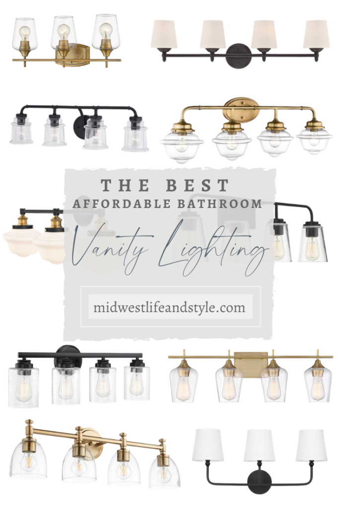 The Best Affordable Bathroom Vanity Lighting - Midwest Life and Style Blog