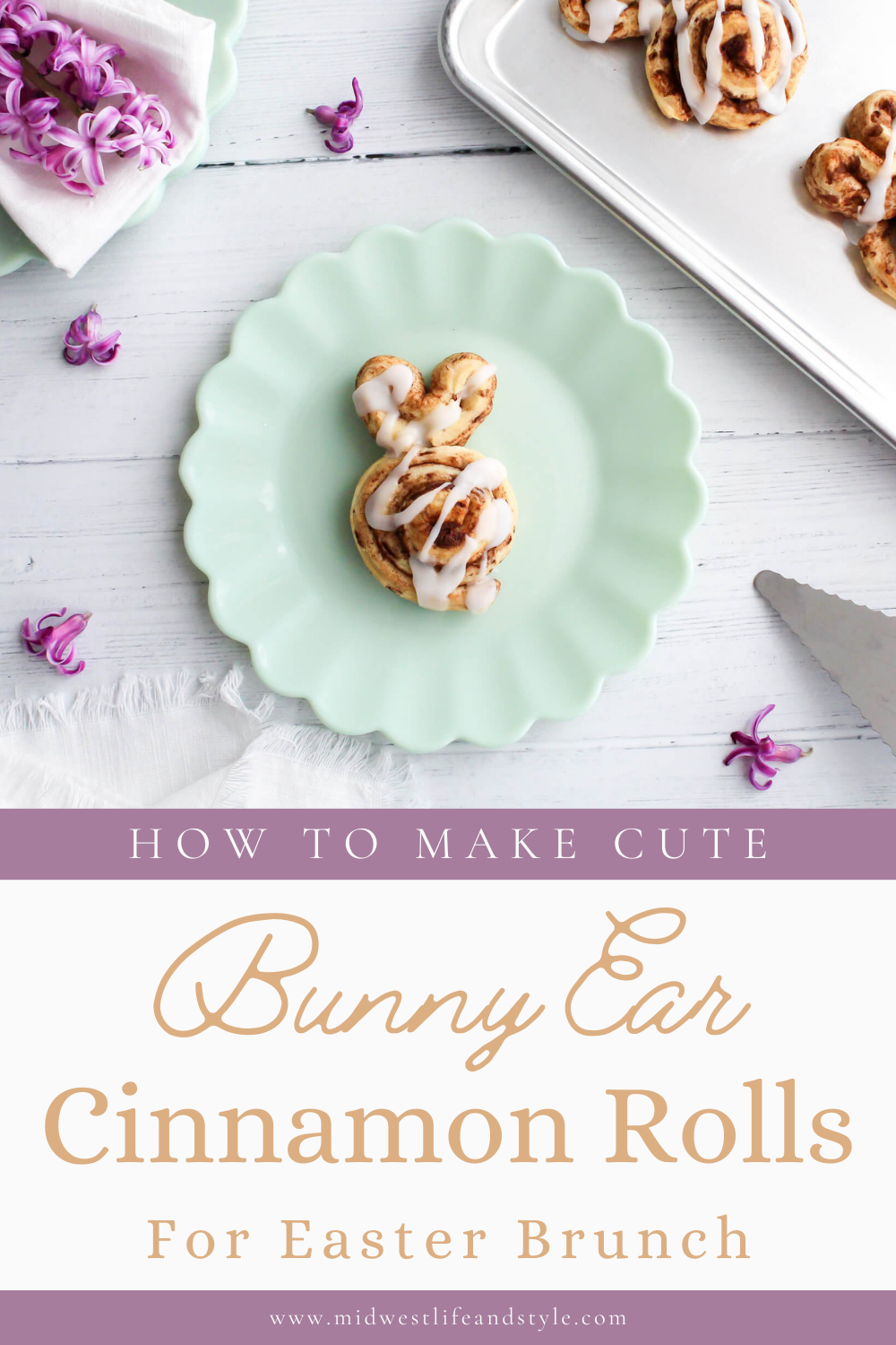 How To Make Cute Bunny Ear Cinnamon Rolls For Easter Brunch