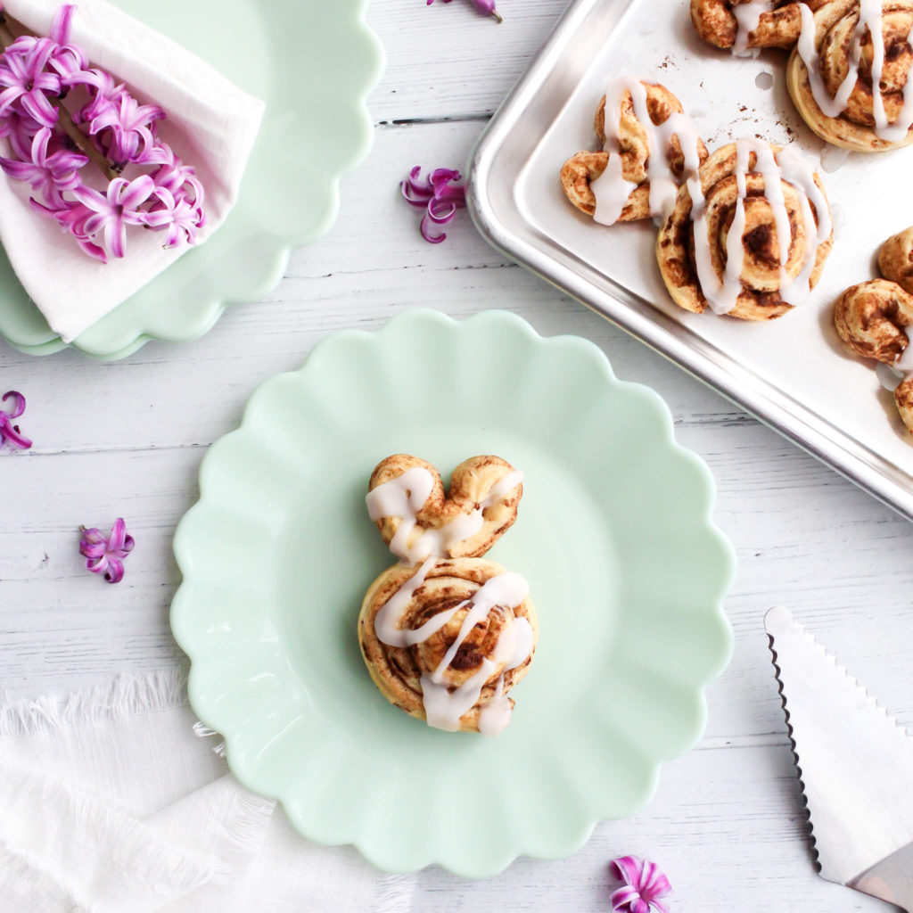 Easter Buny Cinnamon Rolls - Midwest LIfe and Style Blog