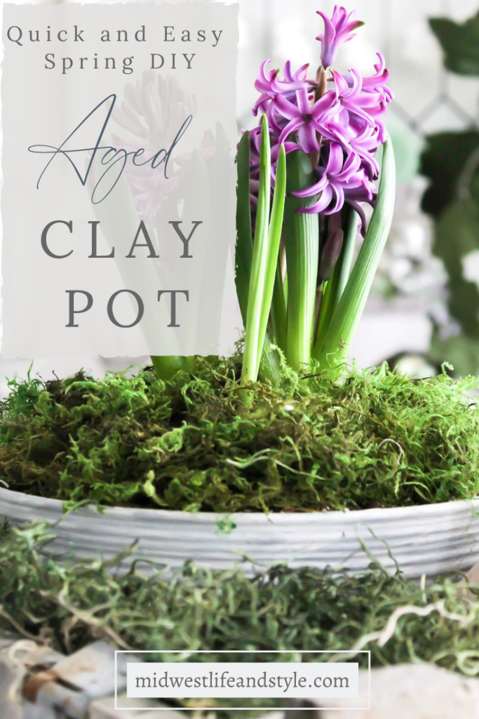 Easy DIY Aged Spring Planter - Midwest Life and Style Blog