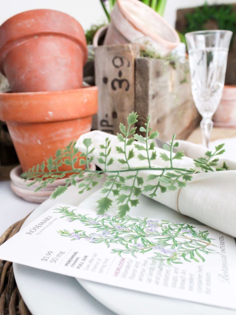 Close Up View - Seed Packet and Napkin on Plate - Midwest Life and Style Blog