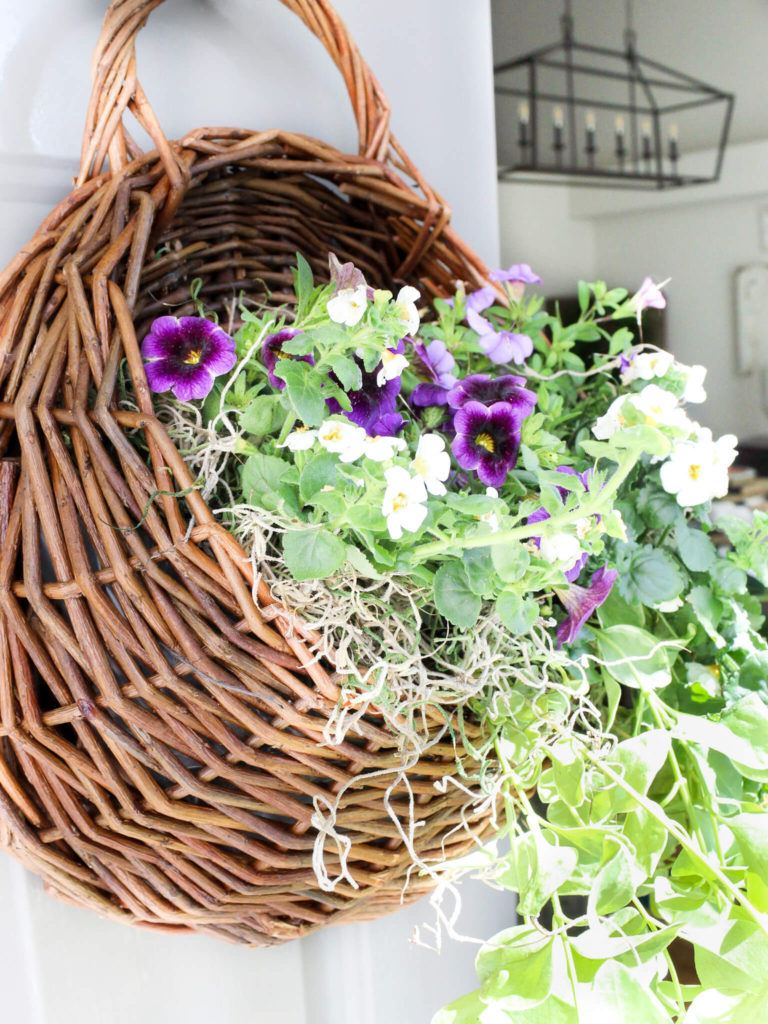 DIY Door Basket with Spring Annuals