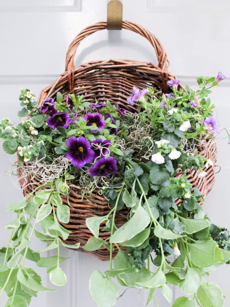 Simple  DIY Spring Door Basket - Midwest Life and Style Blog