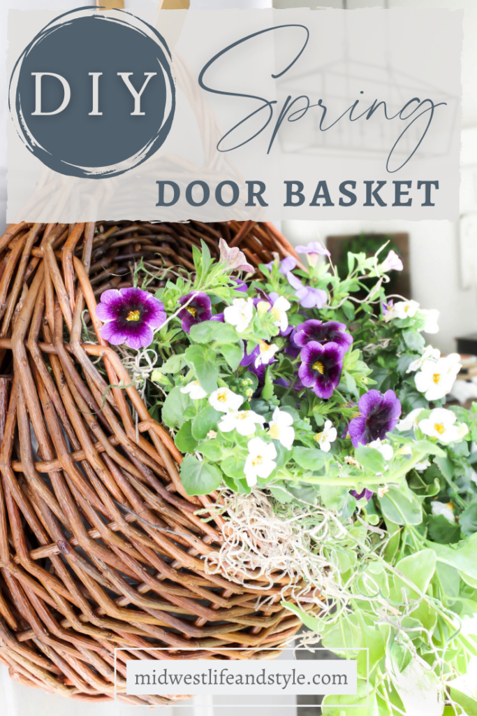 Simple  DIY Spring Door Basket - Midwest Life and Style Blog