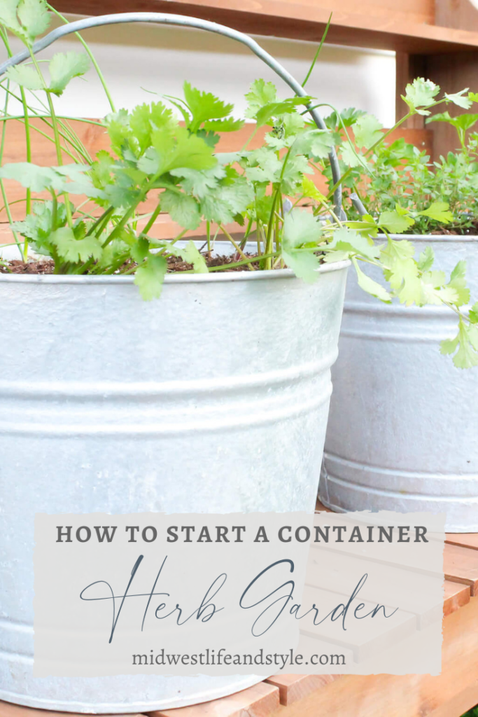 How To Start A Patio Container Herb Garden - Midwest Life and Style Blog