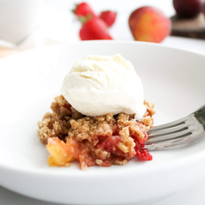 Old Fashioned Strawberry Peach Crisp