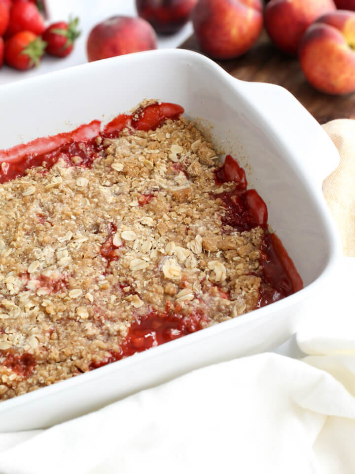 Old Fashioned Strawberry Peach Crisp 