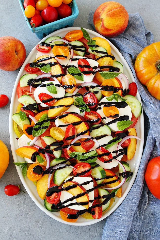 Summer Salad Recipes - Summer Caprese Salad from Two Peas and Their Pod