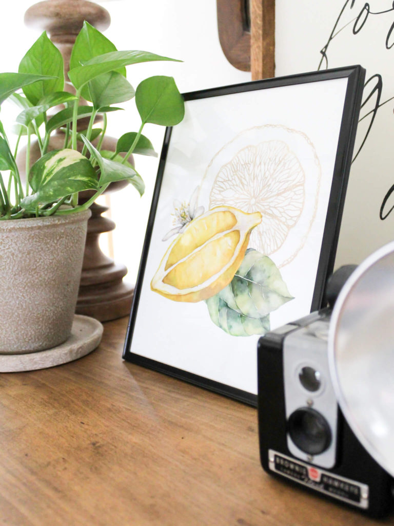 Printed Lemon Artwork - Midwest Life and Style Blog