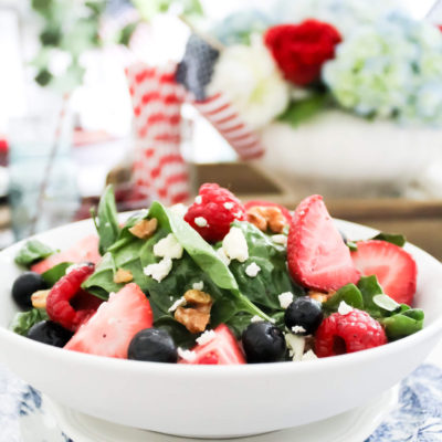 Summer Berry Spinach Salad With Poppy Seed Dressing