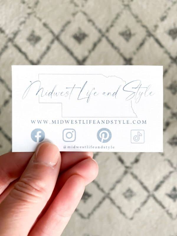 Midwest Life and Style Business Card example. 