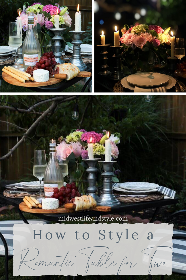 How To Style A Romantic Outdoor Table for Two - Midwest Life and Style Blog