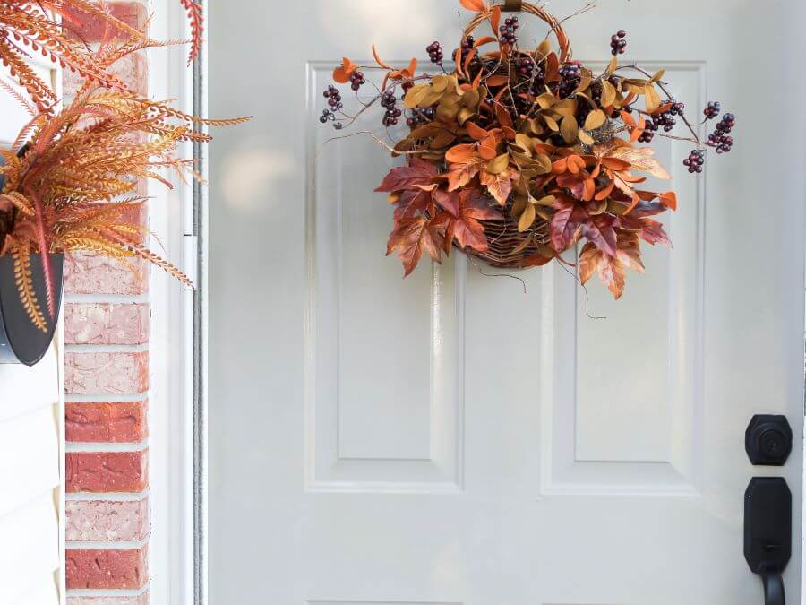 Quick And Easy DIY Door Basket With Fall Foliage - Midwest Life and Style Blog