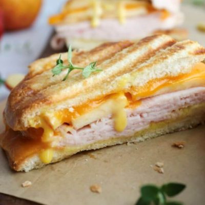 Turkey Apple and Cheddar Panini