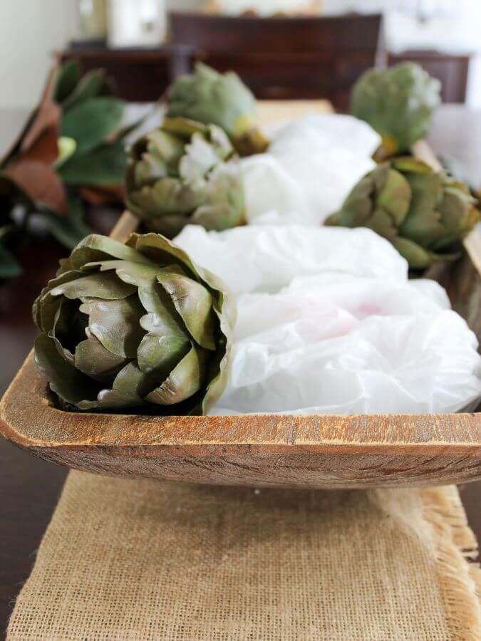 Simple And Beautiful DIY Artichoke And Magnolia Centerpiece