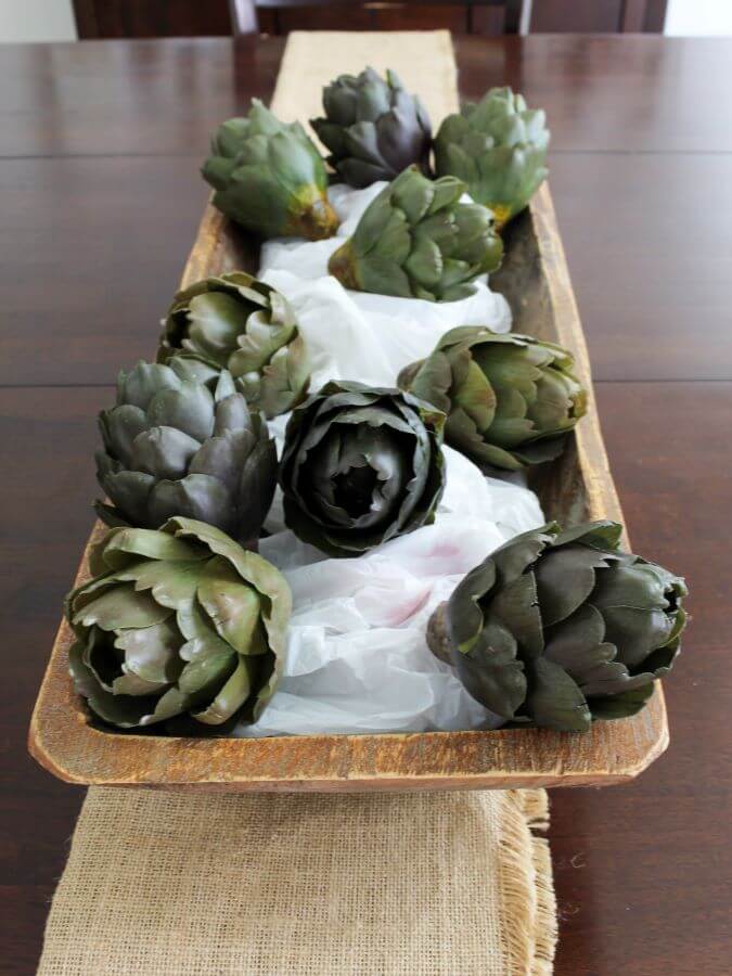 Simple And Beautiful DIY Artichoke And Magnolia Centerpiece