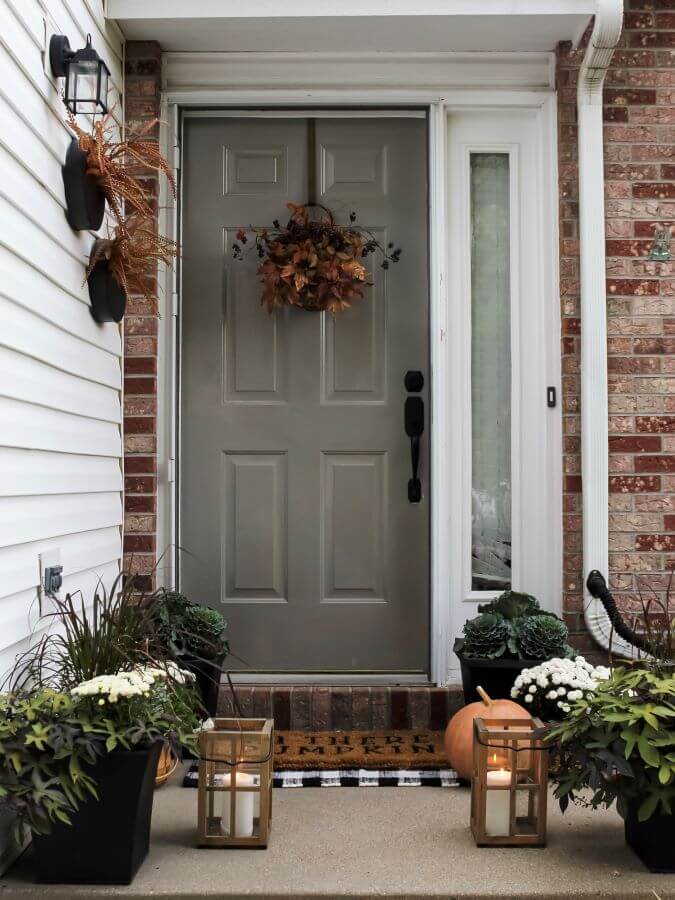 How To Decorate A Small Front Porch For Fall - Midwest Life and Style Blog