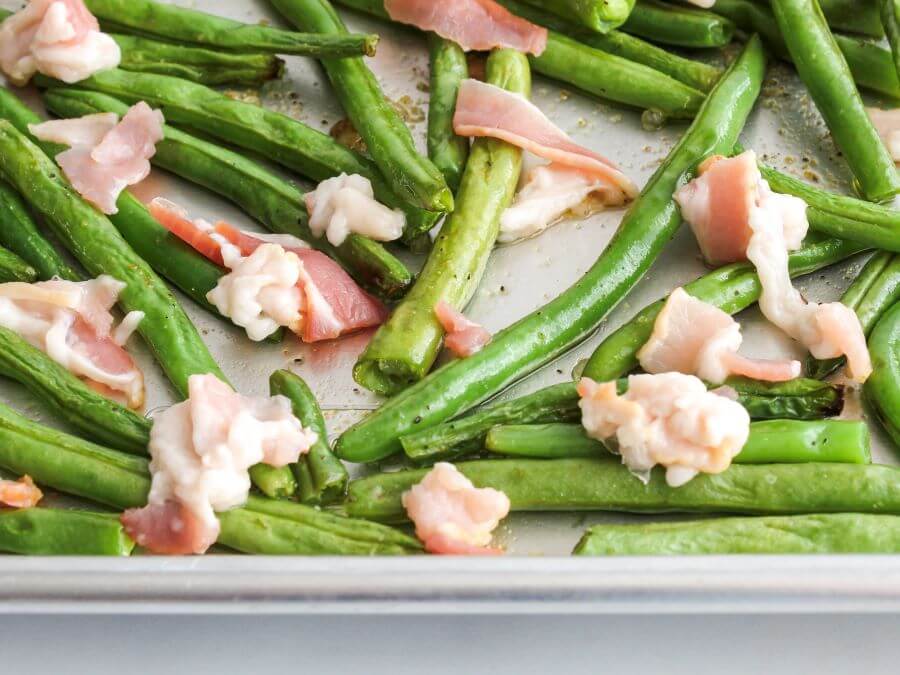 Tender Oven Roasted Green Beans With Bacon - Midwest Life and Style Blog