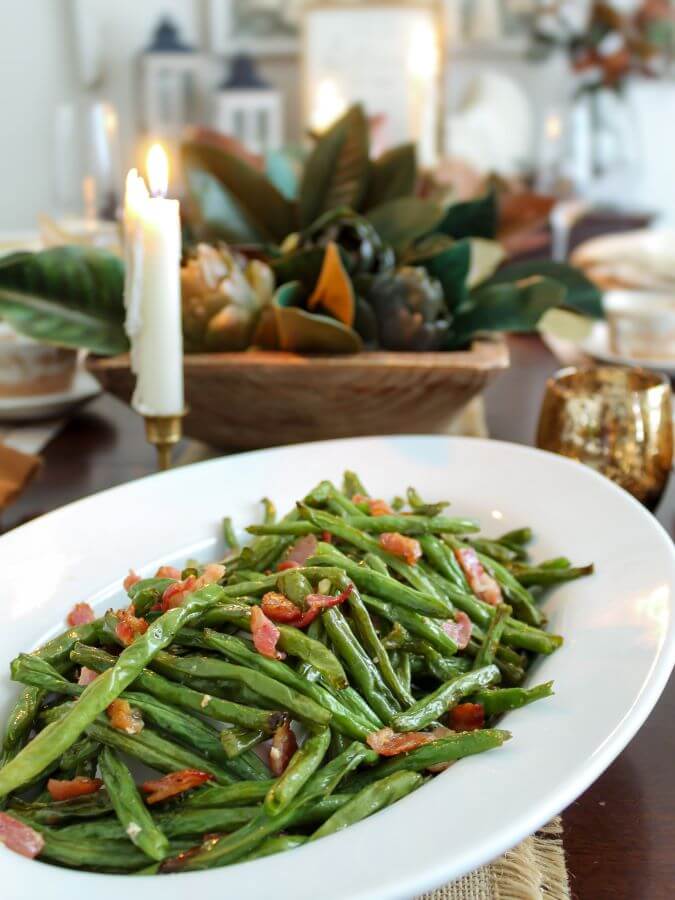 Tender Oven Roasted Green Beans With Bacon - Midwest Life and Style Blog