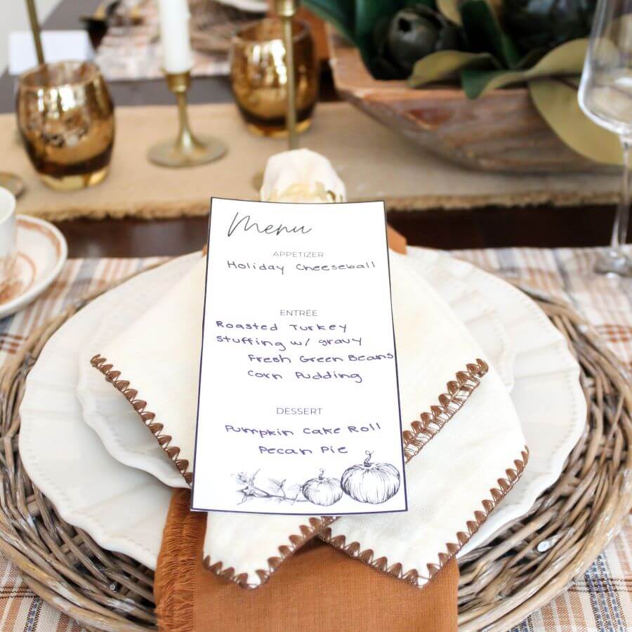  Free Thanksgiving Printable Menu Cards - Midwest Life and Style Blog