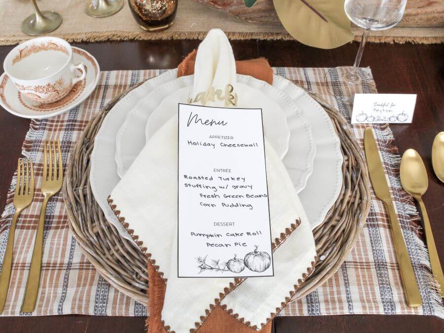 Free Thanksgiving Printable Menu - Midwest Life and Style Blog