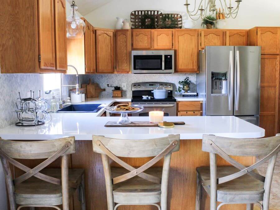 Modern Cottage Kitchen Makeover Reveal - Midwest Life and Style Blog 